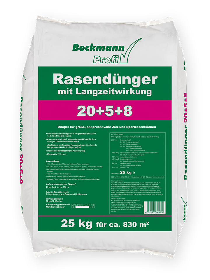 Beckmann Profi Rasendünger Langzeitwirkung 20+5+8
